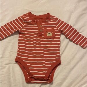 Garanimals Red and White Striped Bodysuit